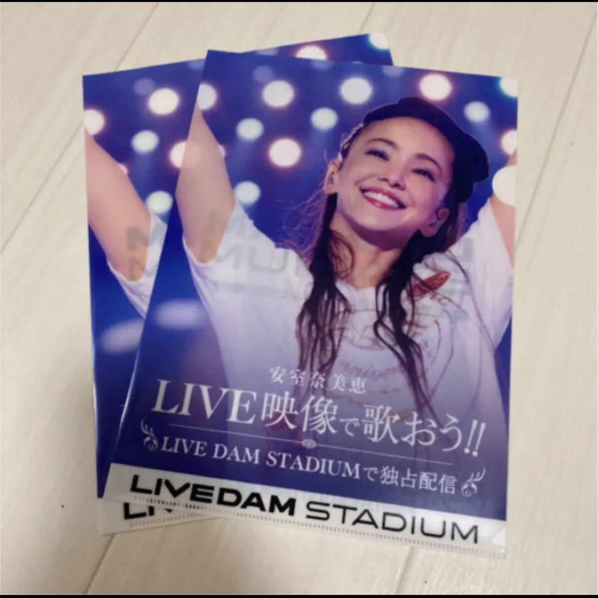 安室奈美恵 クリアファイル 2枚セット LIVE DAM