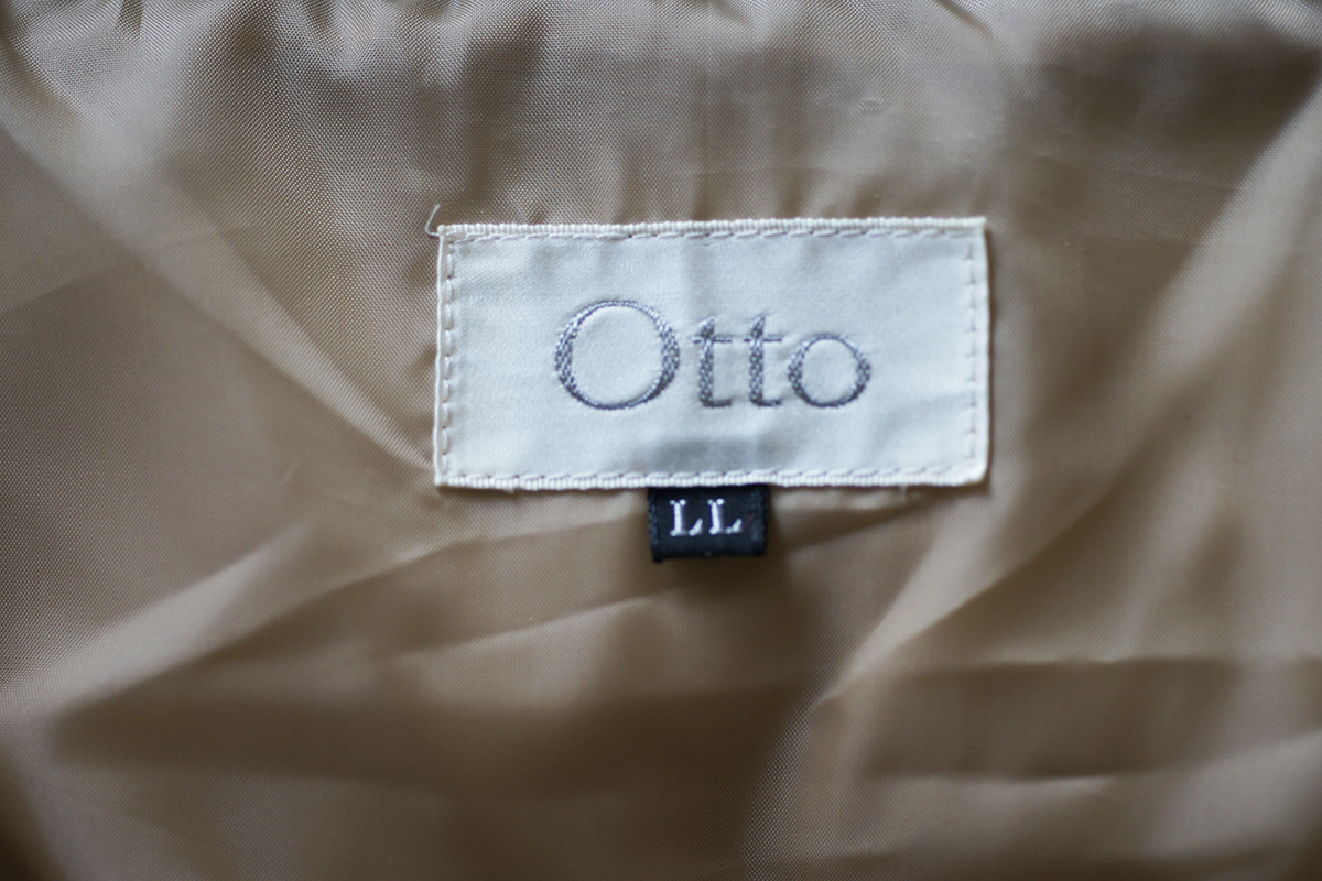  прекрасный товар oto-Otto шаль цвет вязаный пуховик женский LL внешний пальто Vintage мода бежевый 