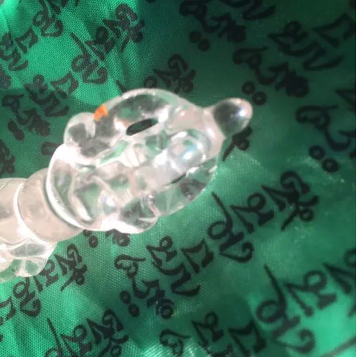 チベットヒマラヤ水晶 原石 天然石 水晶金剛杵 法具魔除け 厄払い お守り 金剛杵 五鈷杵 梵字 真鍮 約55mm 密教法具 お守り