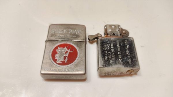 18 メンテナンス済み ZIPPO 希少 ブラックデビル 06年 ジッポライター