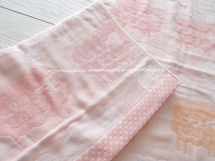  новый товар * сейчас . полотенце *.* 4 -слойный покрывало из марли 2 листов * baby Kett * банное полотенце тоже * овца *...* розовый серия *