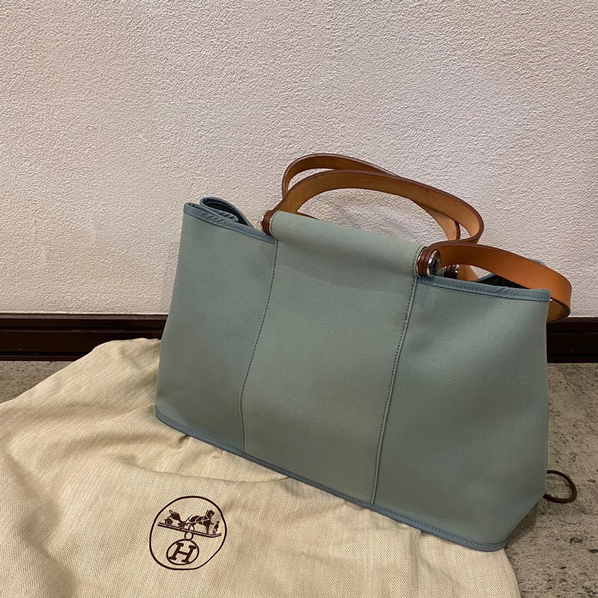 エルメス カバックPM 2way トートバッグ キャンバス×レザー スモーク