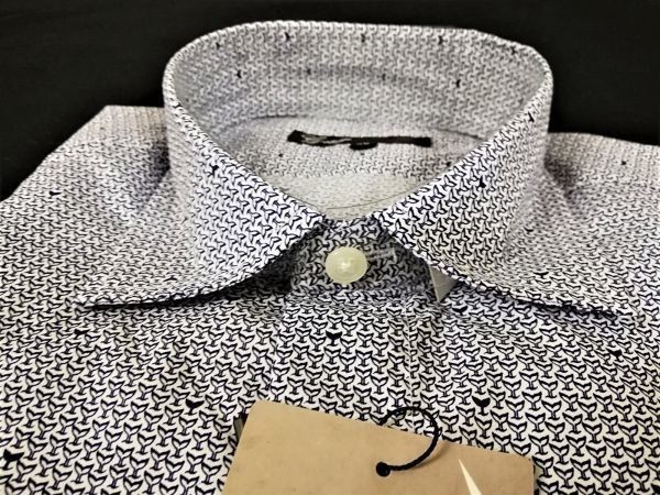 G-STAGE 長袖シャツ Ｙシャツ ドレスシャツ ビジネス カジュアル ワイドカラー 46 Mサイズ 370613 ブルー_画像2