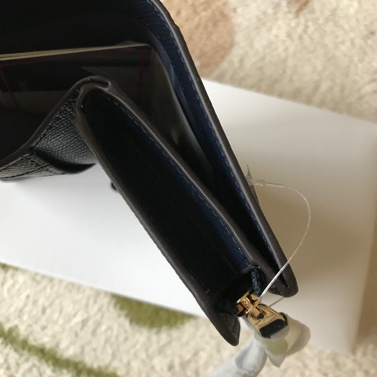 新品】COACH コーチ 新作 二つ折り財布 ネイビー ミッドナイト|PayPay