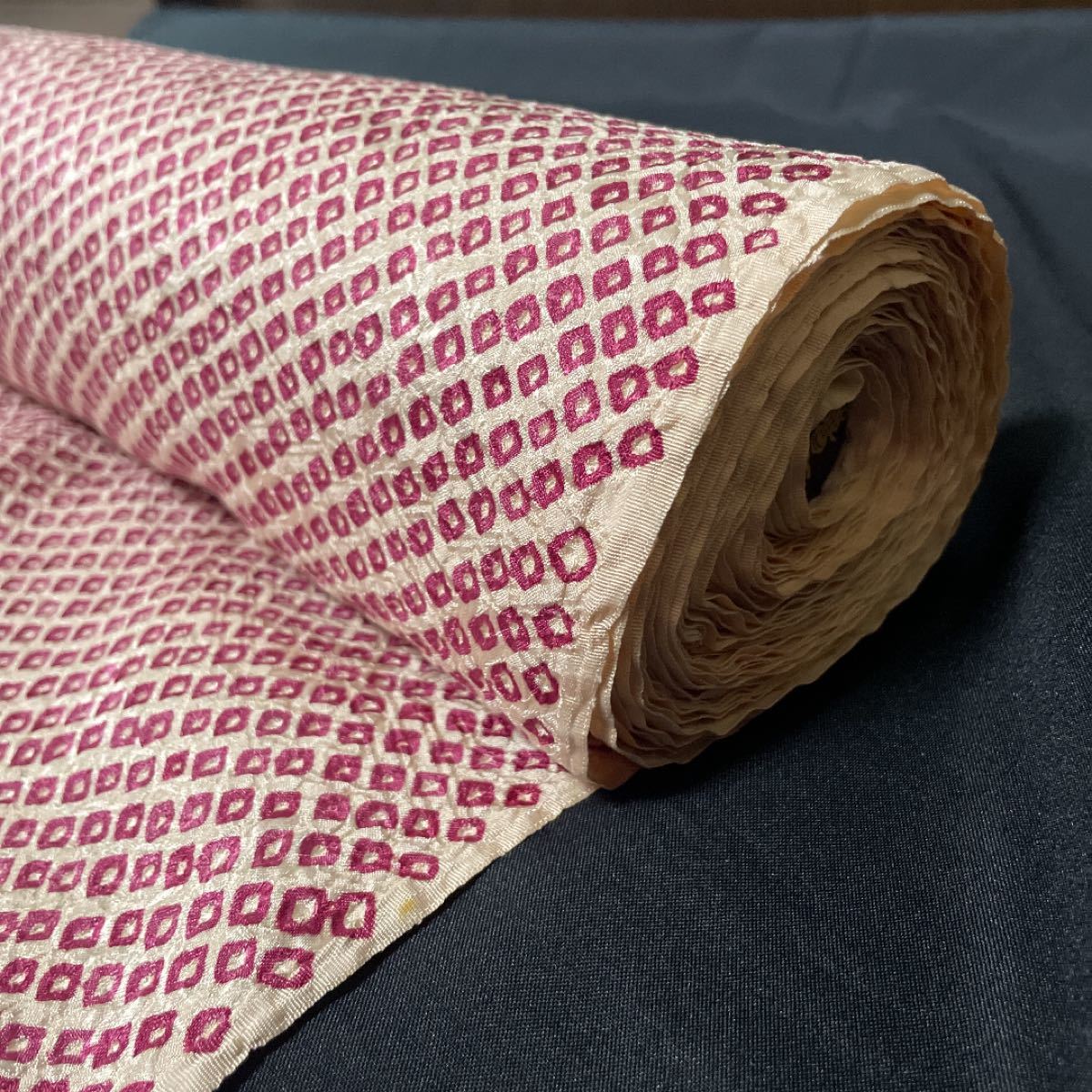 未使用品】着物 着尺 反物 総絞り 正絹 ピンク系 | contifarma.pe