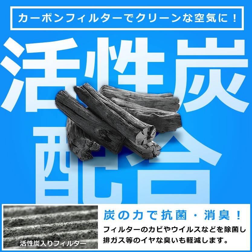 送料無料！ スズキ MH35S/MH55S/MH85S/MH95S ワゴンR H29.2- 車用 エアコンフィルター 活性炭入 014535-3710_画像3