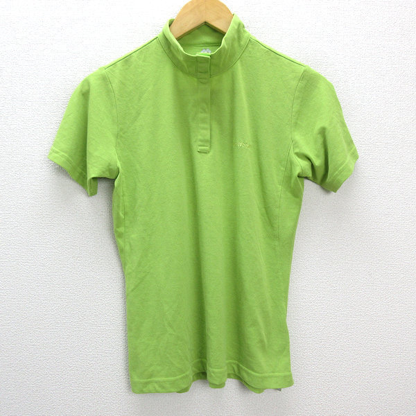 a# Mont Bell /mont-bellmok neck Henley neckline T-shirt [M] green /LADIES/99[ used ]