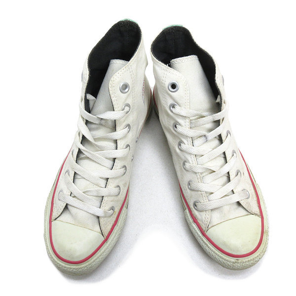 a■【24cm】コンバース/CONVERSE 1R122オールスター ポッパー ハイ キャンバススニーカー 白LADIES/18【中古】_画像2