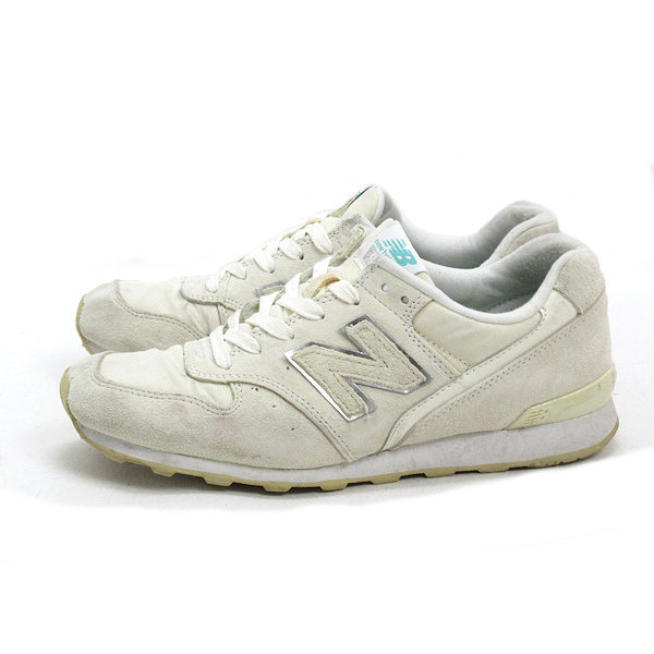 y■【25cm】ニューバランス/NewBalance WR996EAスエードスニーカー■白LADIES/54【中古】_画像1