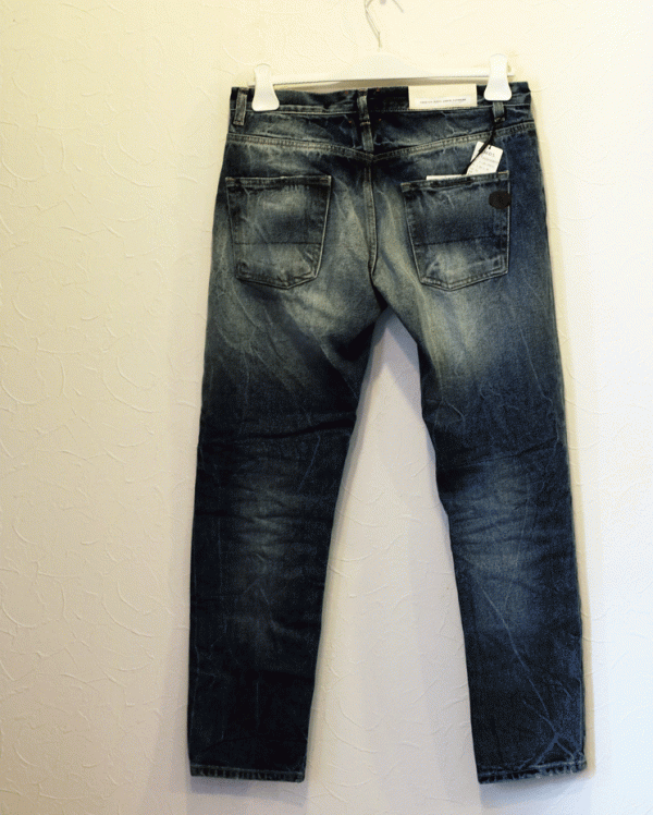 新品★最大値下げ*P.M.D.S pmds premium mood ウォッシュ・パッチワーク・USED加工 デニム ジーンズ made in italia イタリア サイズ32