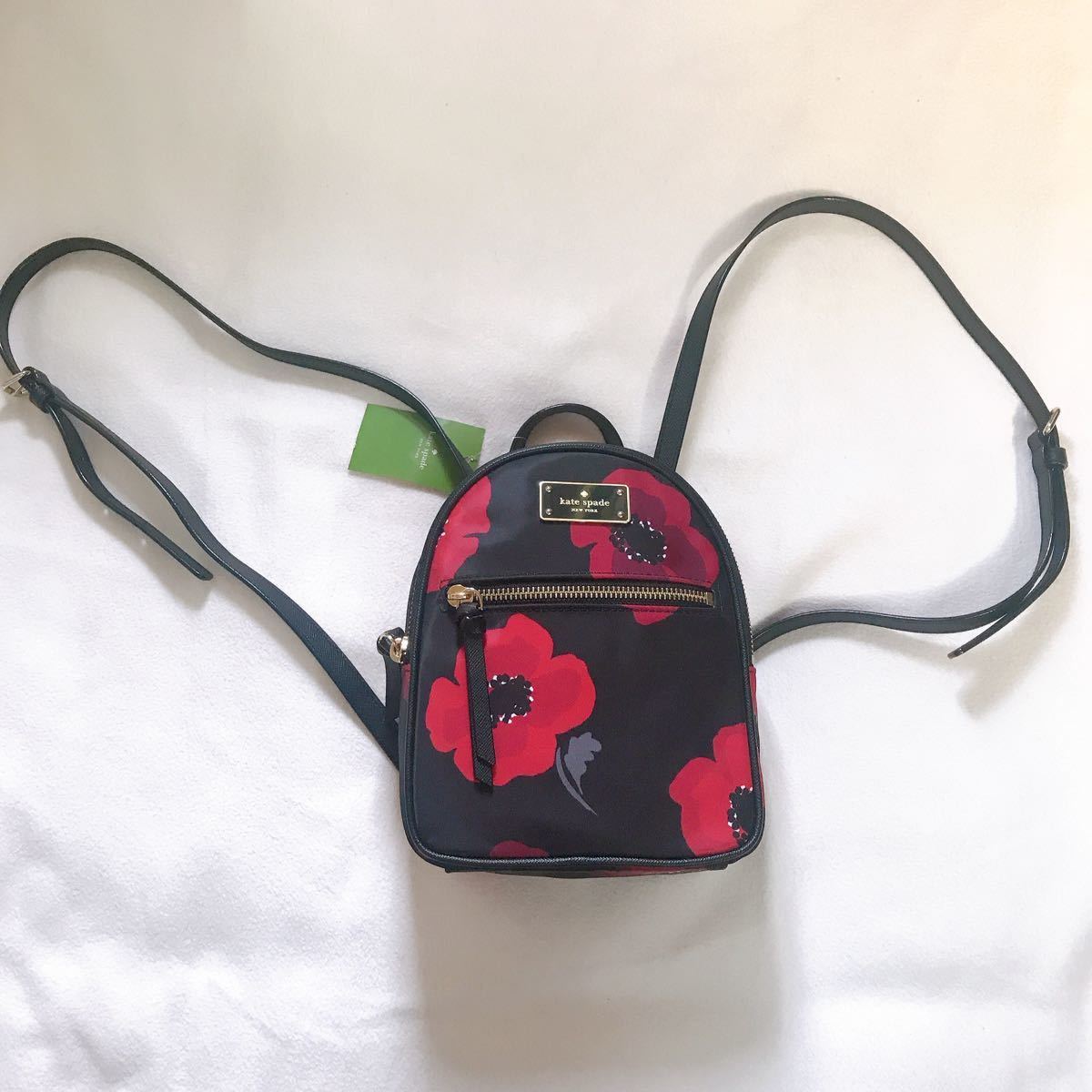 新作入荷!! ケイトスペード バッグ katespade ソフトレザー 花柄 ミニ