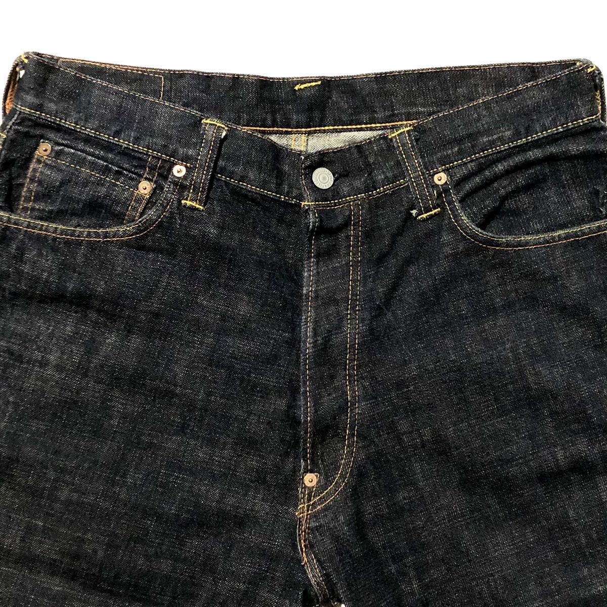 廃盤 限定 希少 家紋刺繍 エヴィス EVISU 2001 赤耳 W35 実88 L 廃盤 限定 希少 家紋刺繍 エヴィス EVISU 2001 赤耳 W35 実88 L
