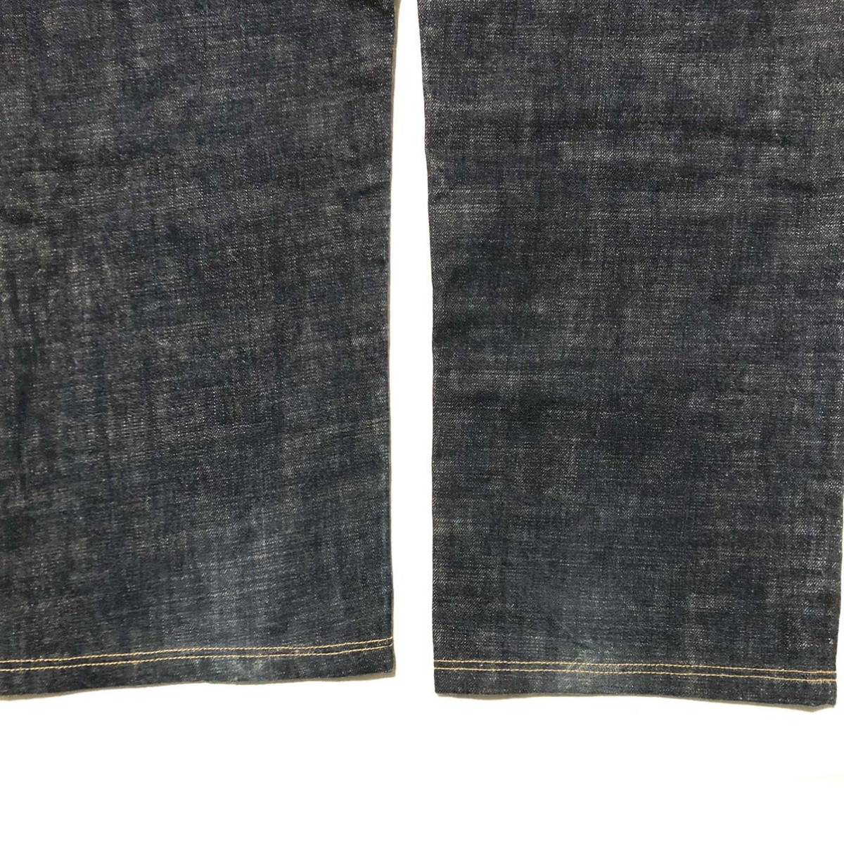 廃盤 限定 希少 家紋刺繍 エヴィス EVISU 2001 赤耳 W35 実88 L 廃盤 限定 希少 家紋刺繍 エヴィス EVISU 2001 赤耳 W35 実88 L
