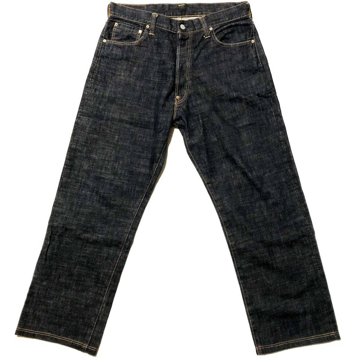廃盤 限定 希少 家紋刺繍 エヴィス EVISU 2001 赤耳 W35 実88 L 廃盤 限定 希少 家紋刺繍 エヴィス EVISU 2001 赤耳 W35 実88 L