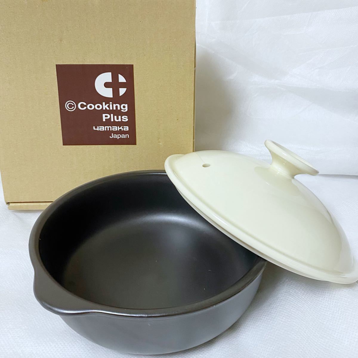 新品【山加商店】Cooking Plus クッキング鍋  クリーム　日本製