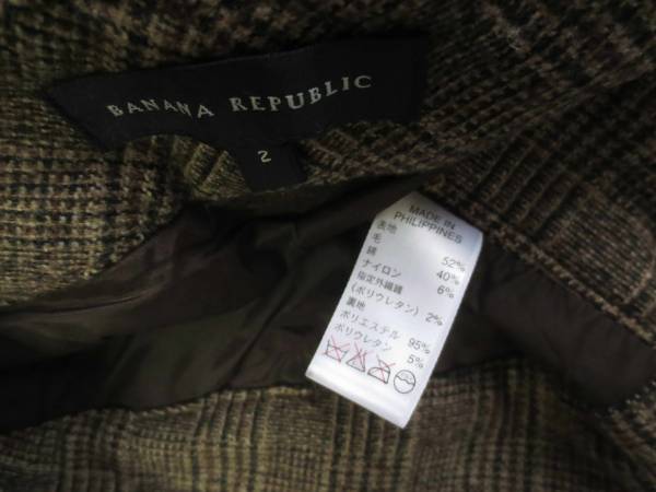 二点落札で送料無料！　バナナリパブリック　BANANA REPUBLIC ウール　メイン ショート　パンツ　レディース　ブラウン　グレー　ボトムス_画像3