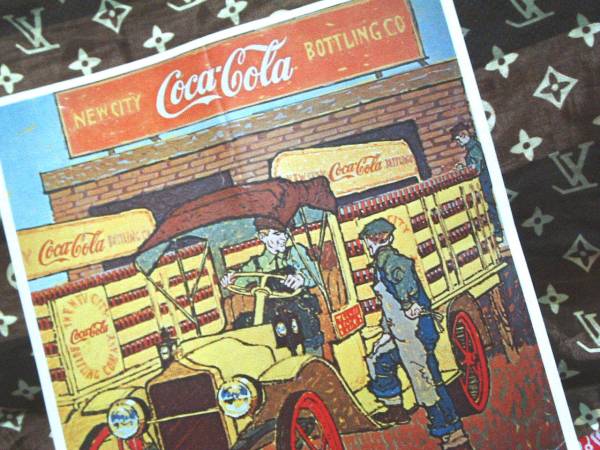 コカコーラ　アート　絵　◆ 　昭和　レトロ　求人案内　表紙　1980年代 非売品　企業もの　レア　珍品　_画像2