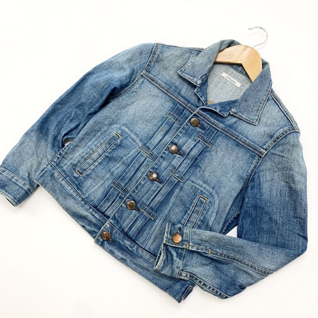 23区 DENIM デニムジャケット ジージャン 色落ち感最高♪ カジュアルに着まわせる一枚♪ レディース 38サイズ インディゴ■CG114_画像1