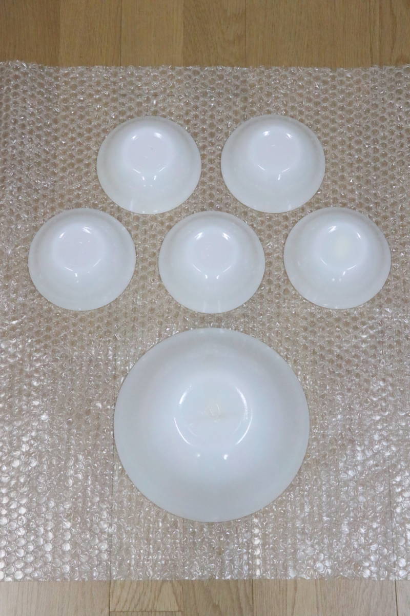 耐熱ガラス食器セット　小皿5枚/大皿1枚　オーブン　電子レンジ　キッチン　深皿　未使用　長期保管品_画像5