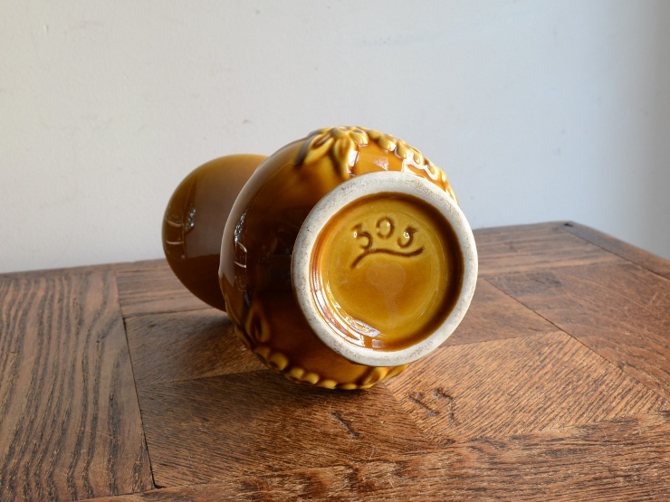 アンティーク花器 オブジェ ヴィンテージ デザイン 陶器 フラワーベース（H17cm） 華道 花瓶 生け花 ポット_画像6