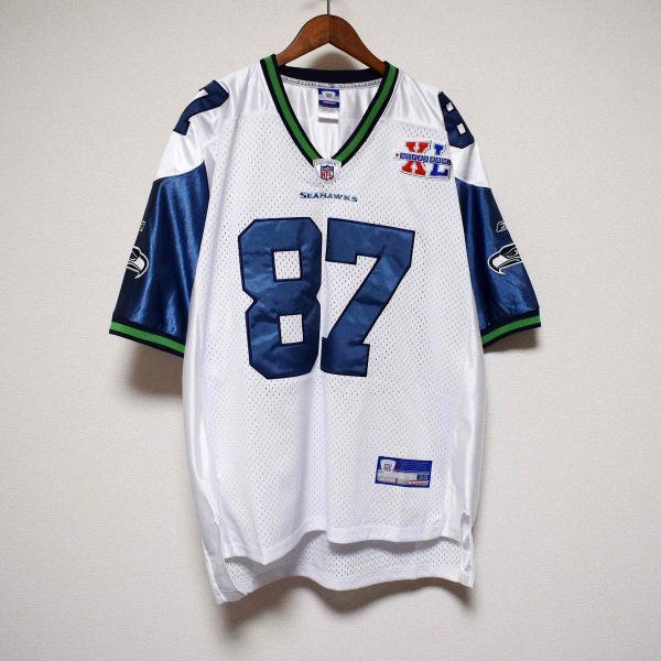 REEBOK 2005 NFL シアトル・シーホークス #87 ジョー・ジュレヴィシャス フットボールジャージ_画像1