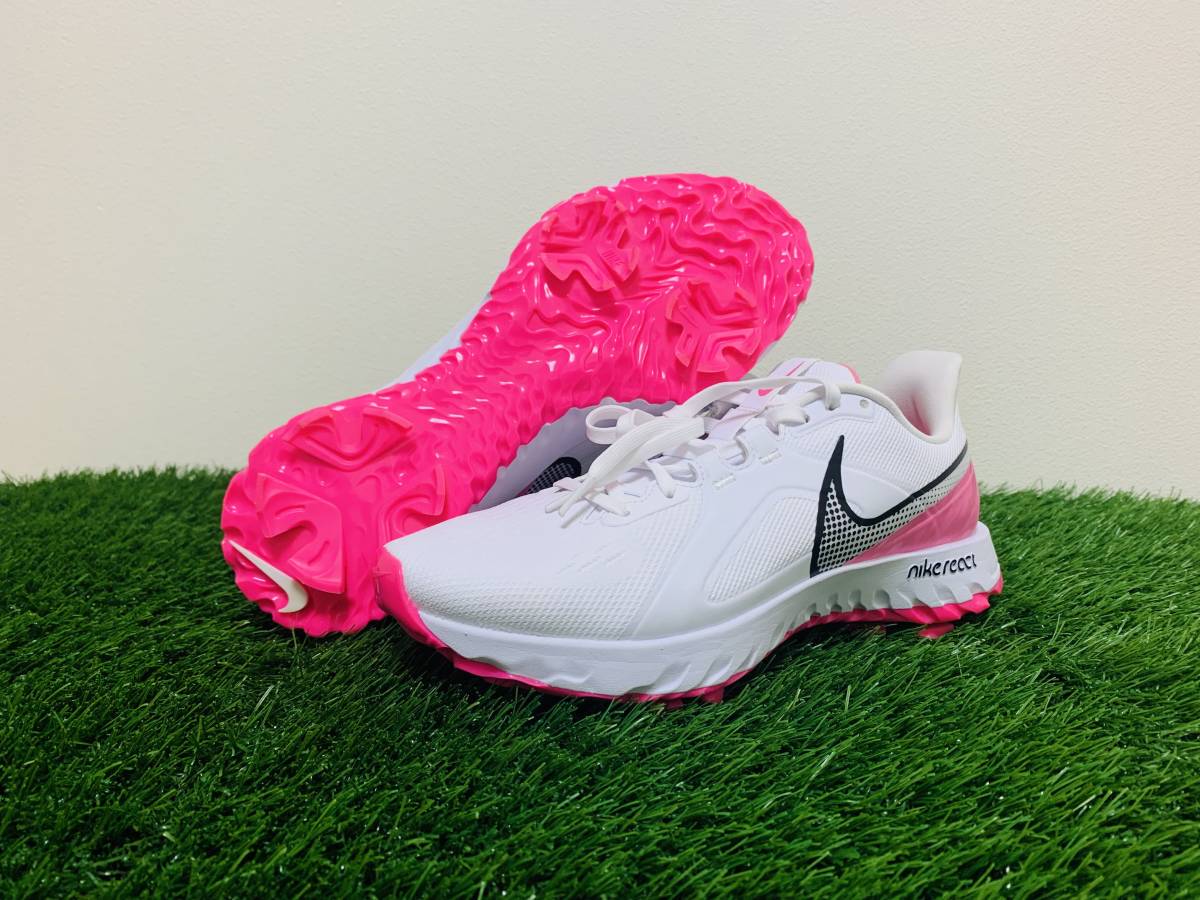 送料無料[27cm] Nike React Infinity Pro Golf Shoes US9 White Pink