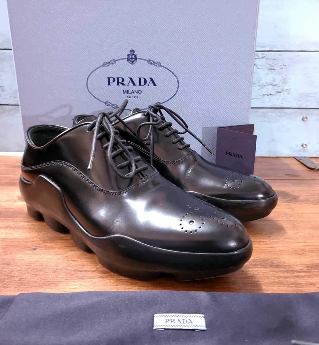 PRADA 厚底 PRADA ウイングチップ レースアップシューズ 36 プラダ