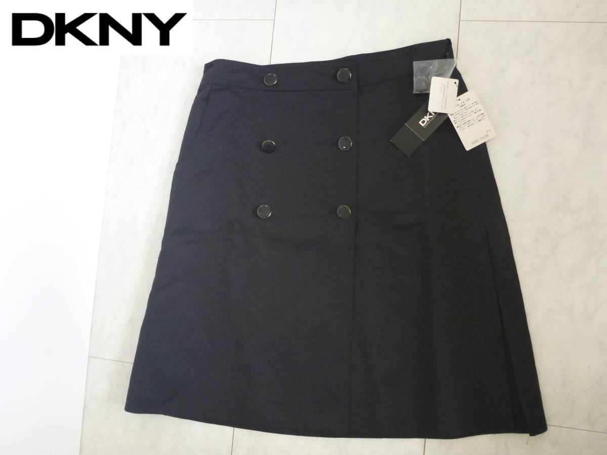 3.4万 新品 DKNY 　ダナキャランニューヨーク★黒　ブラック　台形スカート　12　XL相当　大きめ_画像1