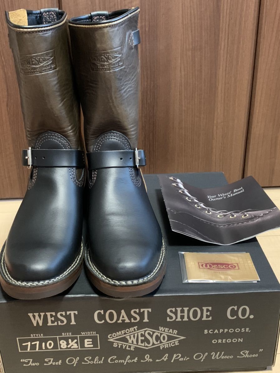 ウエスコ WESCO 2014 Limited Model HORSEHIDE NARROW ENGINEER BOOTS 8.5E 新品未使用_画像1