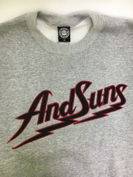 新古品　AND　SUNS　アンドサンズ　クールネックスウェット　裏起毛　E-061_画像3