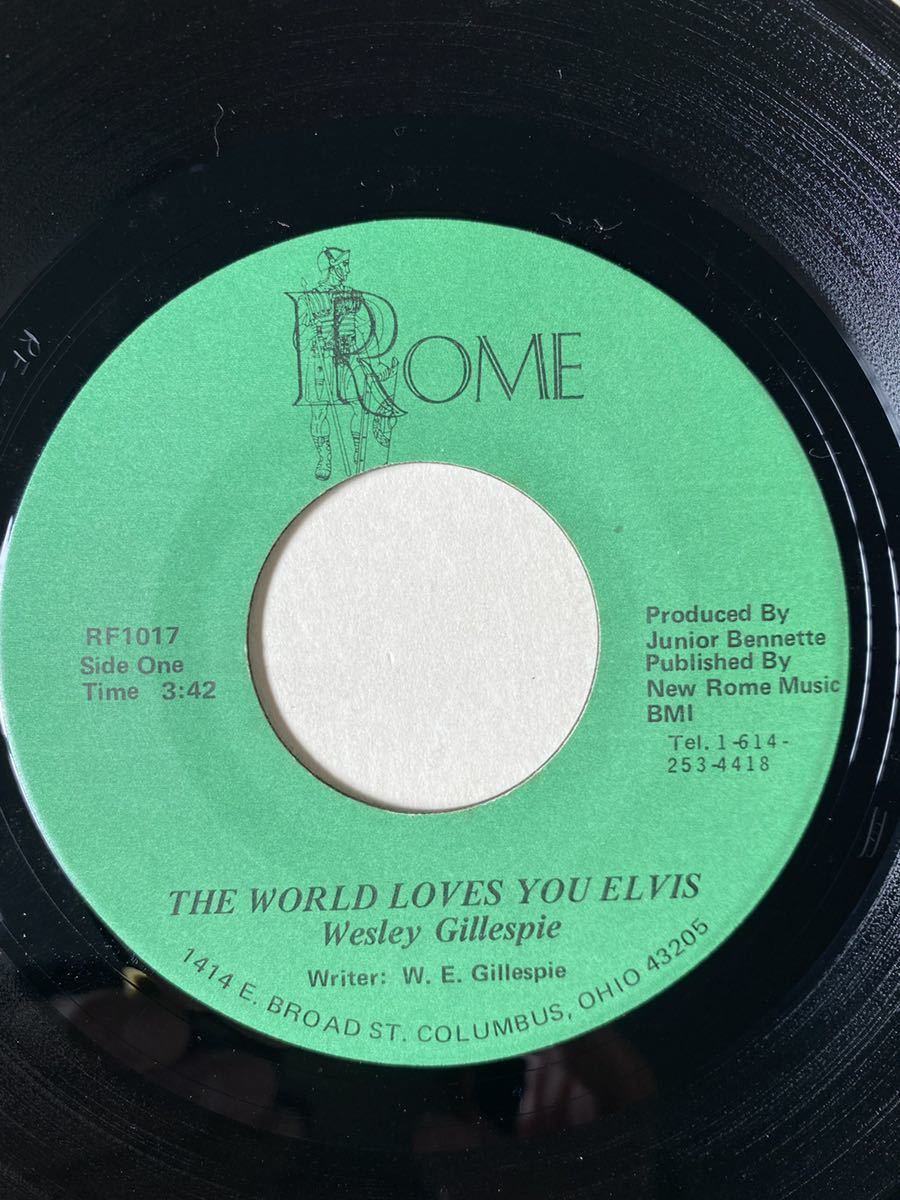... Пресли   Elvis presley TRIBUTE SONGS 7inch single THE WORLD LOVES YOU ELVIS rere label ROME RECORDS ... рок-н-ролл 