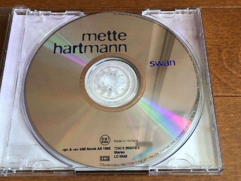 美盤 美ジャケ メッテ・ハートマン Mette Hartmann 1995年 CD スワン Swan 欧州盤_画像6
