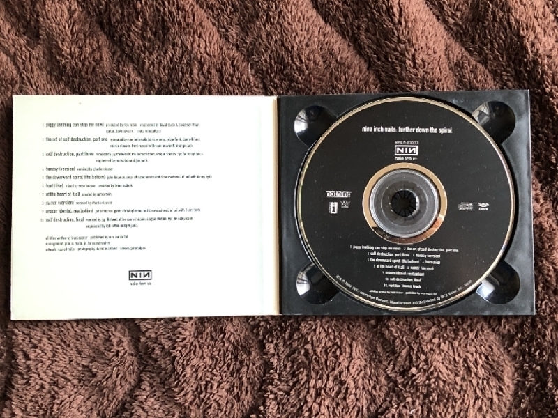  хорошо запись na in * дюймовый * ногти zNine Inch Nails 1996 год CD мех The -* down * The * спираль Further Down The Spiral хорошо запись записано в Японии 