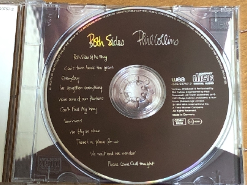 美盤 フィル・コリンズ Phil Collins 1993年 CD ボース・サイズ Both Sides ドイツ盤 Pop_画像6