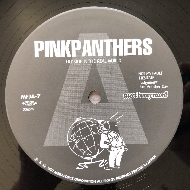 美盤 レア物 ピンクパンサーズ Pinkpanthers 1997年 LPレコード Outside Is The Real World 国内盤 Punk / New wave_画像8