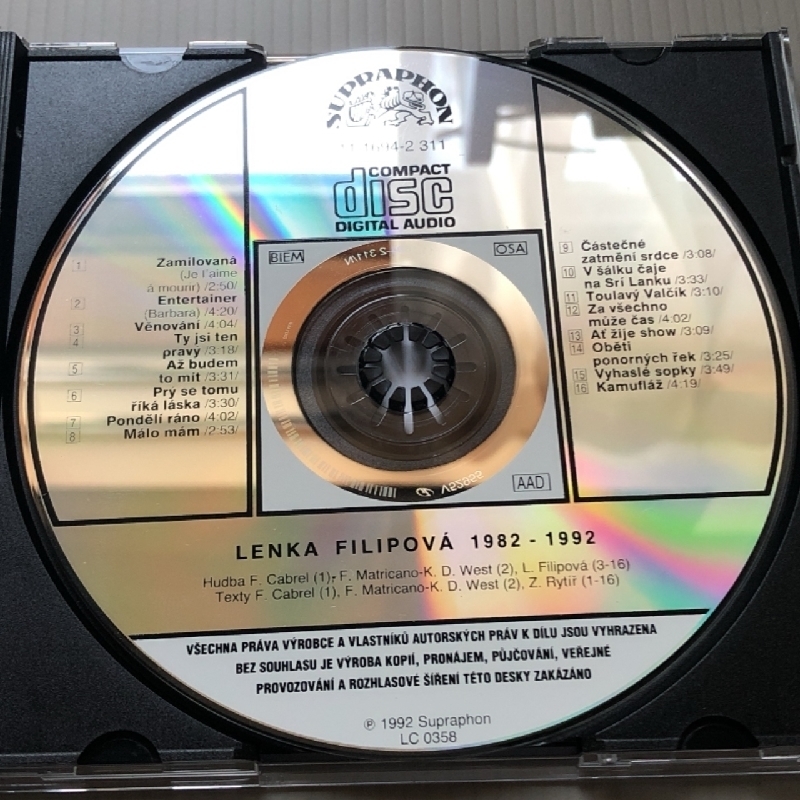 美盤 レア物 ランカ・フィリポヴァ Lanka Filipova 1992年 CD 1982 - 1992 1982 - 1992 欧州盤 Folk チェコの女性シンガー_画像6