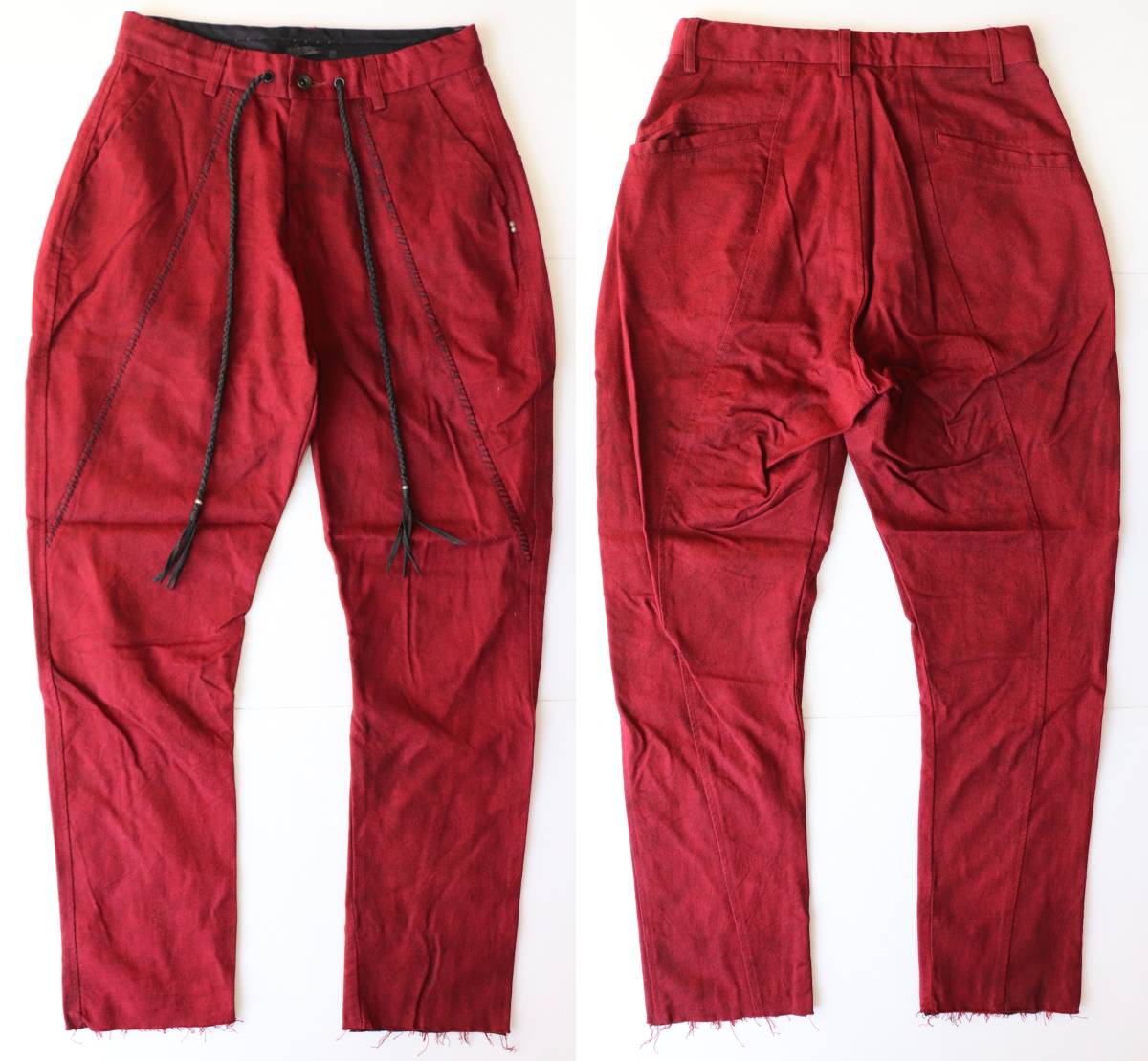 定価29000 新品 本物 KMRii Hand Stitch Layered Pants リネン パンツ 1902-PT03 2 ケムリ 5017