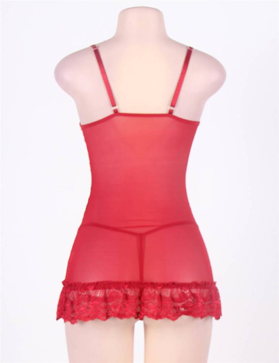 70218-3 5XL размер baby doll шорты комплект sexy Ran Jerry нижнее белье красный 