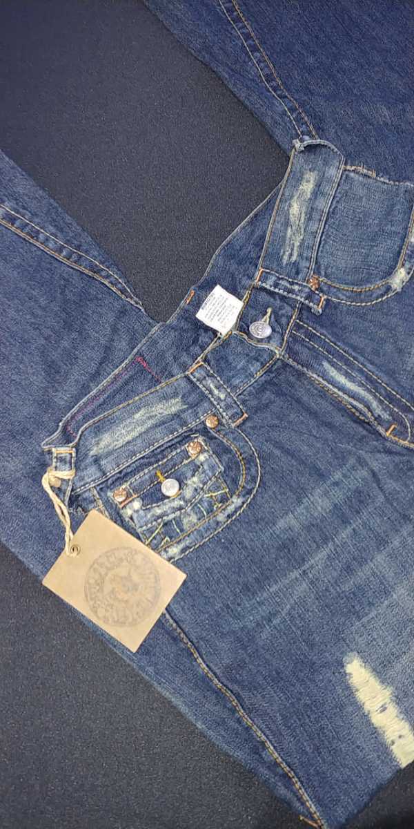 新品! TRUE RELIGION トゥルーレリジョン ダメージ加工 デニムパンツ W31L31 mod: #803_画像4