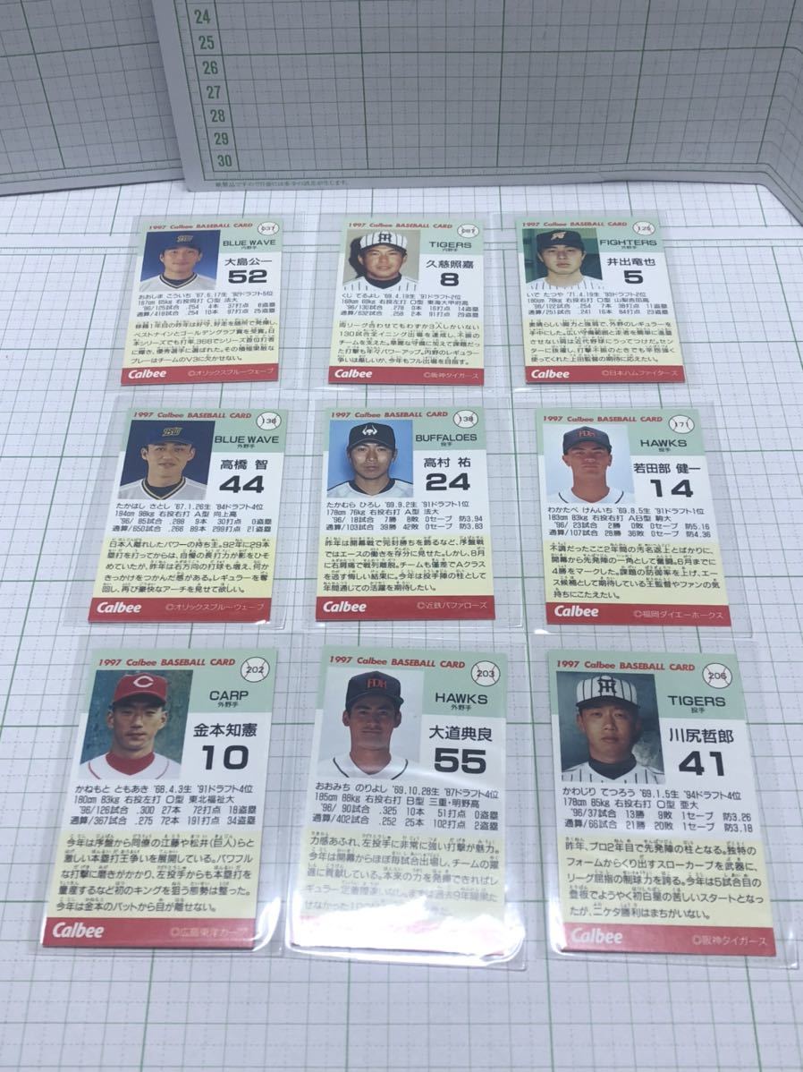  Calbee 1997 Professional Baseball chip s regular card 9 sheets 