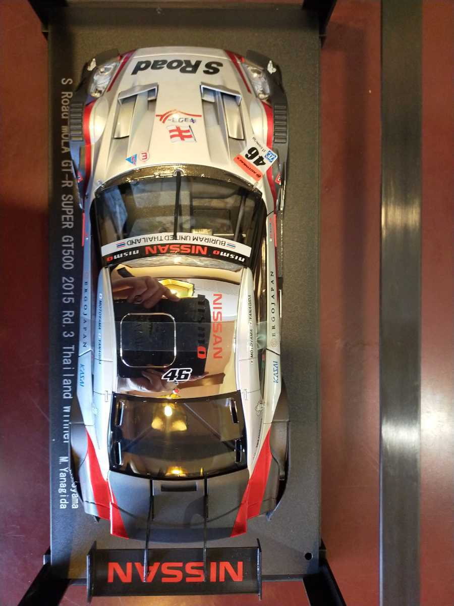  new goods 1/18 S Road MOLA GT-R SUPER GT500 2015 Rd.3 Thai land Winner #46