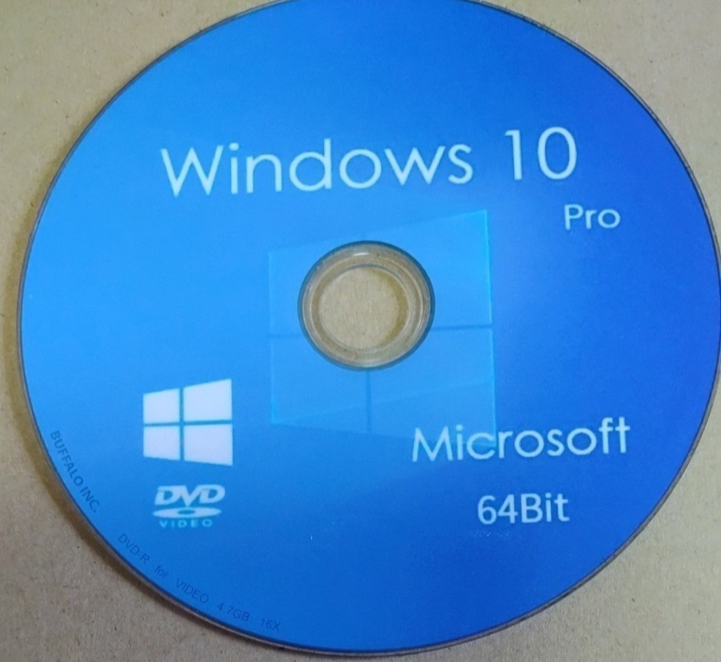 Windows10 Pro 64bit インストールディスク