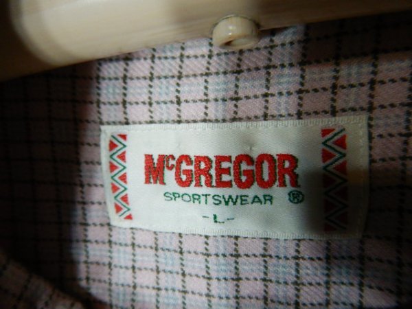 to3886　McGREGOR　マックレガー　ニチメン　インフィニティ　長袖　チェック　デザイン　シャツ　微起毛　アウトドア　vintage　人気_画像4