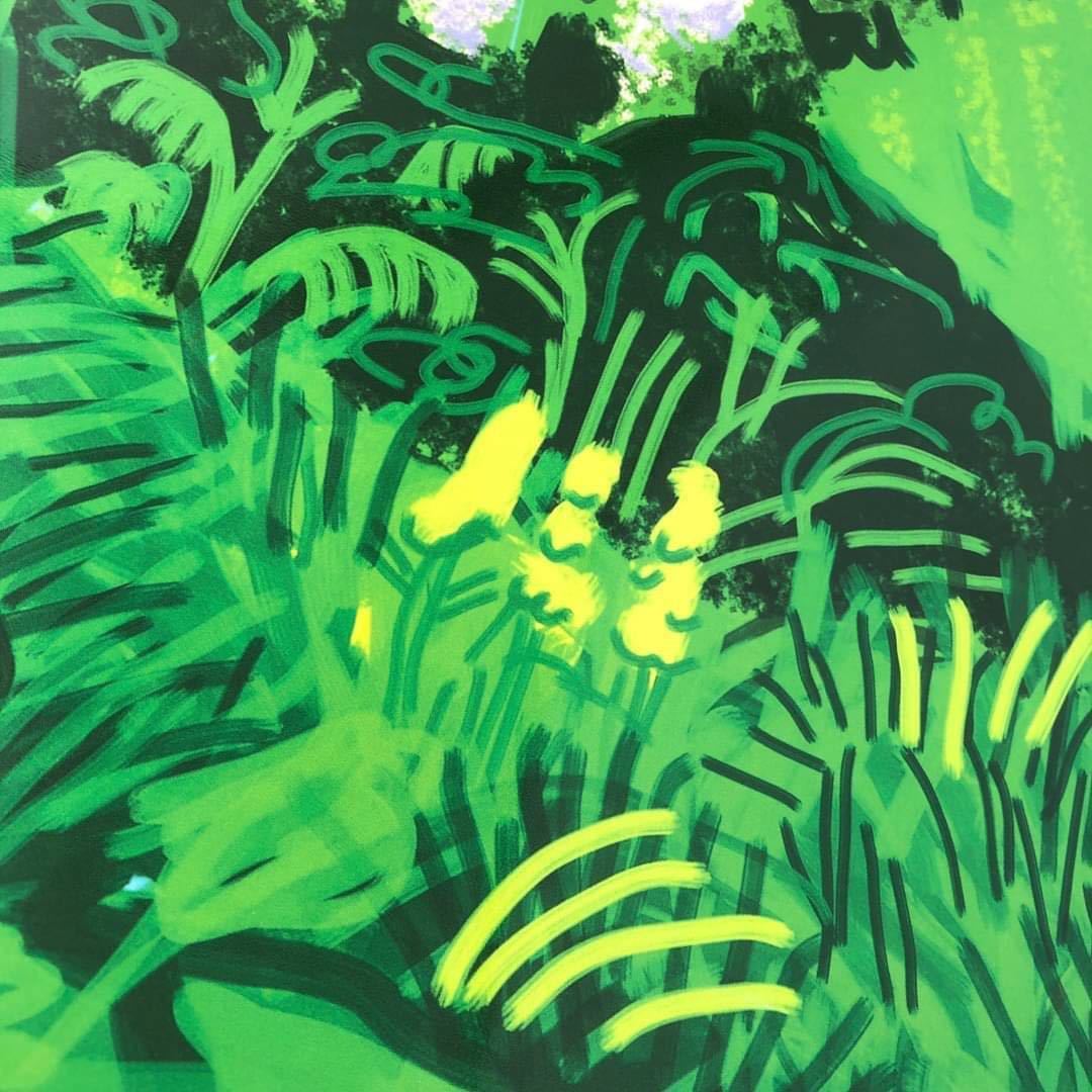  David * крюк колено David Hockney Summer Sky iPad постер / Andy Warhol Roy Lichtenstein Мураками . Kaws KAWS