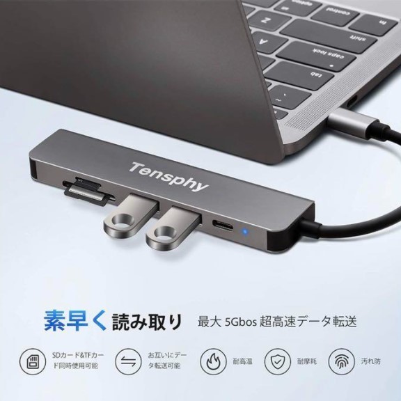 送料無料 USB Type C ハブ 6in1 PD充電(87w) 4K対応 HDMI_画像2