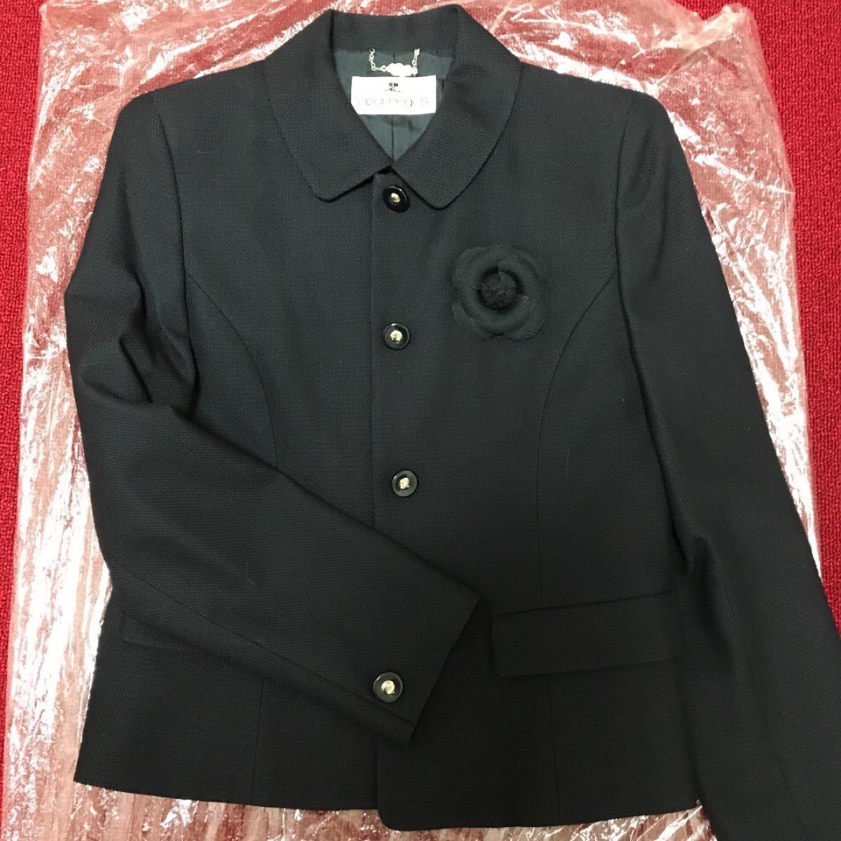 クレージュ courreges フォーマル 9号 ワンピーススーツ 濃紺 クレージュ courreges フォーマル 9号 ワンピーススーツ 濃紺