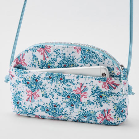  new goods * complete sale * paul (pole) & Joe pochette shoulder pouch . walk bag case valuable goods smartphone inserting for UNIQLO Blue light blue wonderful ribbon pattern 