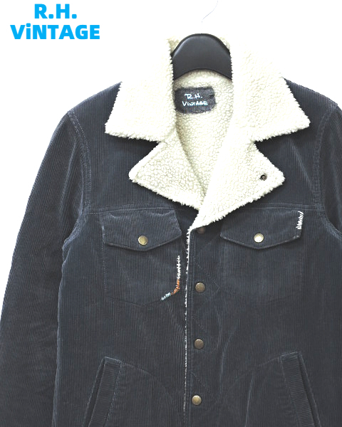 S【R.H. ViNTAGE ロンハーマン ヴィンテージ コーデュロイボアランチジャケット 222040066-1079 NAVY ネイビー Ron Herman RonHerman】