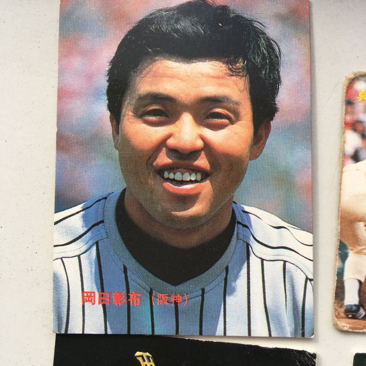 カルビープロ野球カード 阪神タイガース☆岡田彰布/真弓明信/バース/掛布雅之/藤田平/小林繁プロ野球チップスカード カルビー_画像2