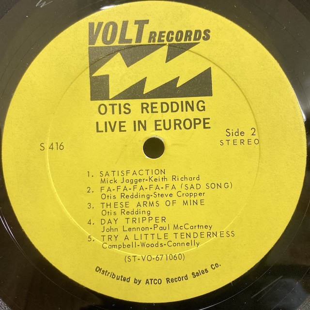 ★即決 Otis Redding オーティス・レディング live in Europe STEREOオリジナル USA オリジナルStereo 22633 内袋_画像2